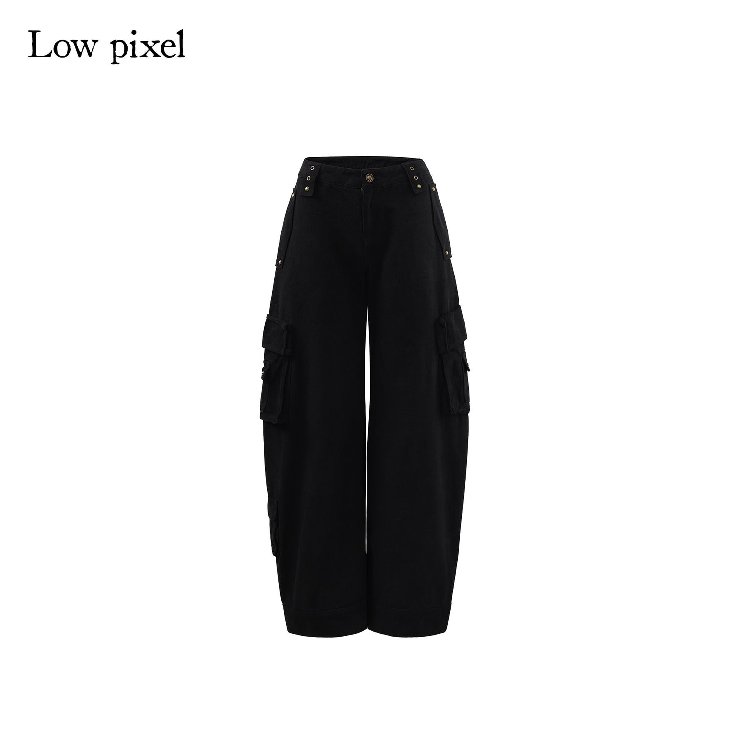 Low_pixel_Washed_Low_Rise_Wide_Leg_Utility_Loose_Fit_Womens_Black_Cargo_Pants_MISSTT