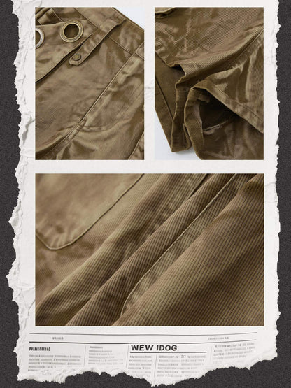 ALL iN plan Casual Relaxed Natural Waist Khaki Lightweight Design For Women Cargo Pants