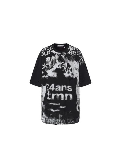 24ans 100 Percent Cotton Non Fade Loose Crew Neck Unisex Printed Short Sleeve T-Shirts