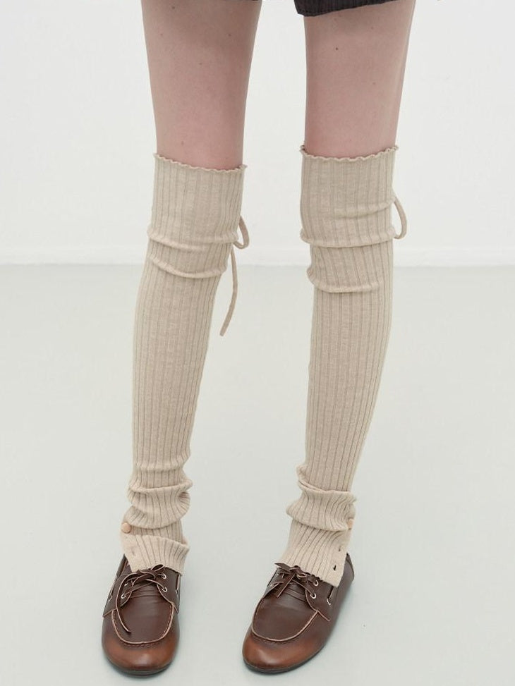 RUN TO THE FUTURE Soft Viscose Blend High Tube Minimal Over The Knee For Women Solid Leg Warmers