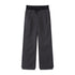RUN TO THE FUTURE Double Waist Low Rise Pocketed Zipper Fly Women Black Gray Straight Pants
