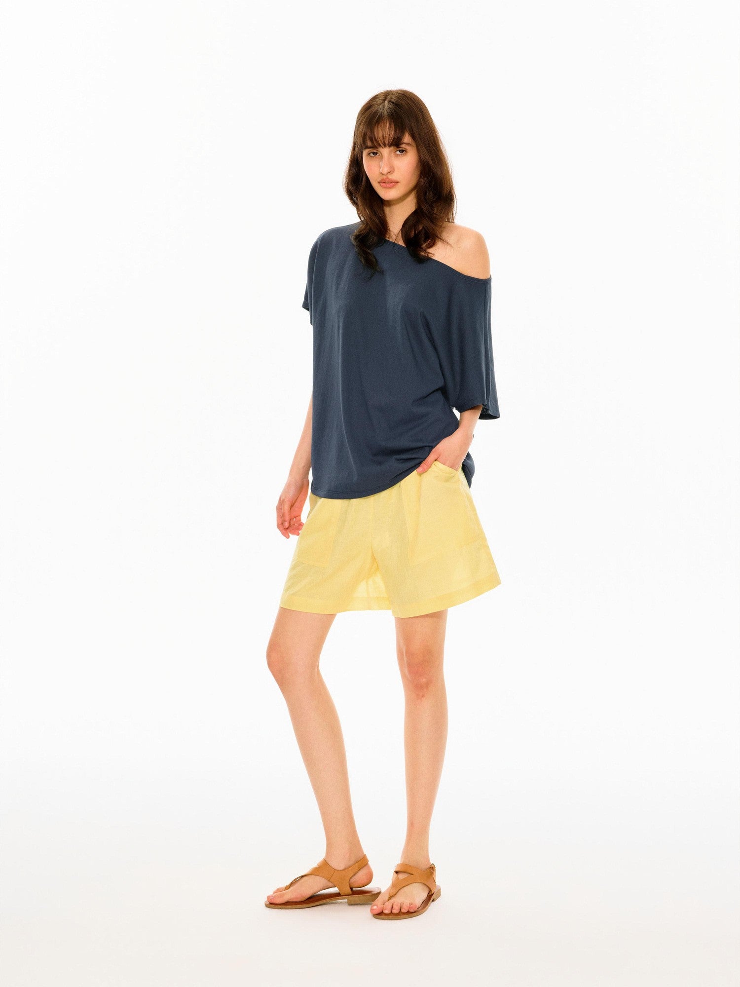 Northbutsouth Multicolor Snowflake Texture Asymmetric Shoulder Women&