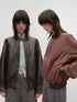 RUN_TO_THE_FUTURE_Vintage_Brown_Zipper_Loose_Fit_Stand_Collar_Commuter_Washed_Leather_Jackets_MISSTT