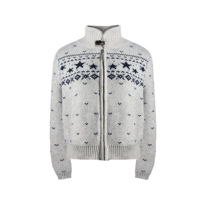 NAPSNAPS_Vintage_Fair_Isle_Star_Knit_Turndown_Collar_Women&