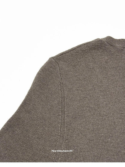 Northbutsouth Four Color U Neck Slim Fit Lightweight Long Sleeve Women&