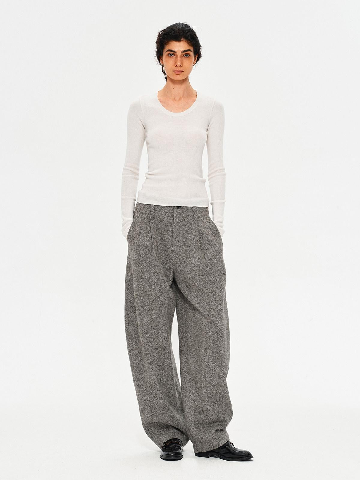 Northbutsouth Melange Drapey No Waistband Curved Leg Women&