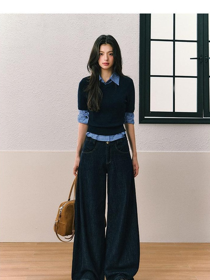 7Shiftin Slim Workwear Button Detail Cotton Long Sleeve Cropped Young Women Blouses