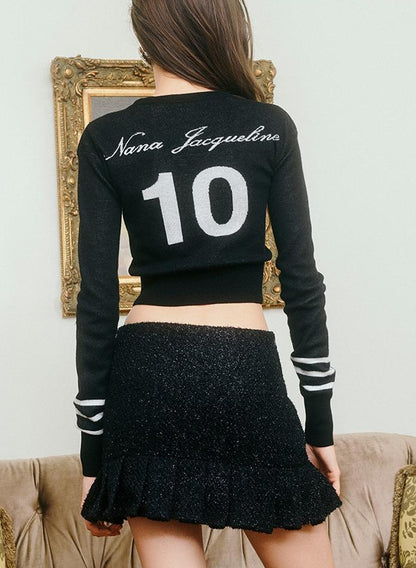 10 Embroidered School Style Thin Knit Cardigan for Women