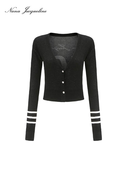 10 Embroidered School Style Thin Knit Cardigan for Women