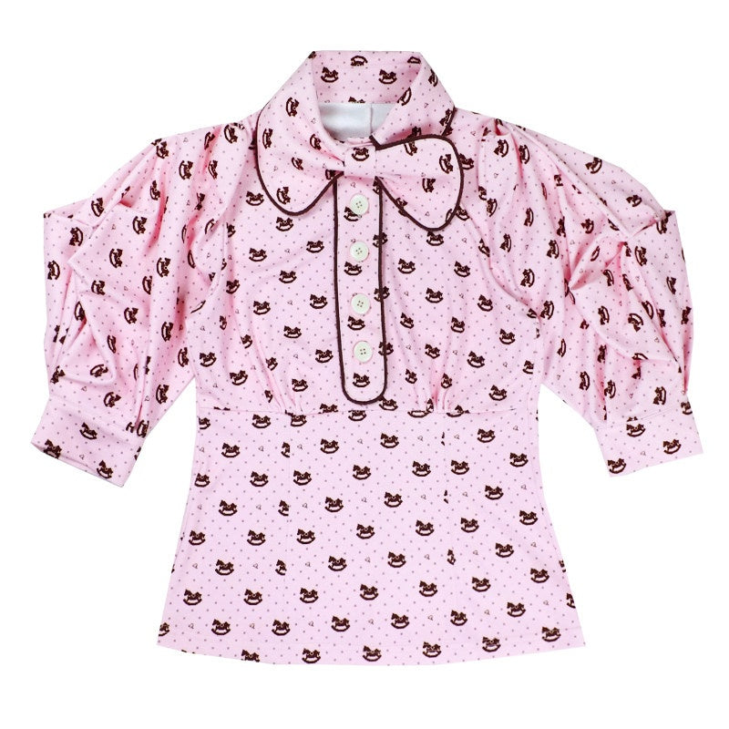 nit_alcove_Slimming_Cute_Loose_Folded_Princess_Short_Sleeve_Unisex_Shape_Retaining_Blouses_MISSTT