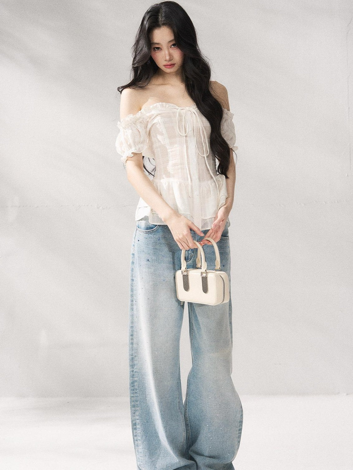 7Shiftin Cooling Breathable Light Waist Slim Women Cotton Tee Off Shoulder Crop Tops