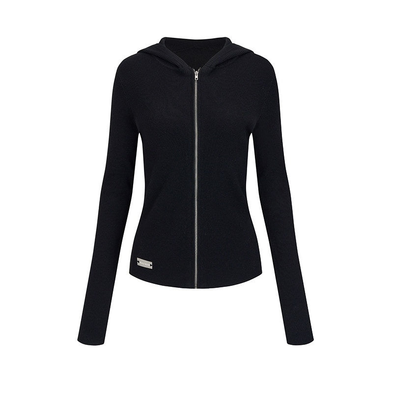 AnnoMundi_Midnight_Retro_Hooded_Pullover_Zip_Knit_Long_Sleeve_Slim_Women&