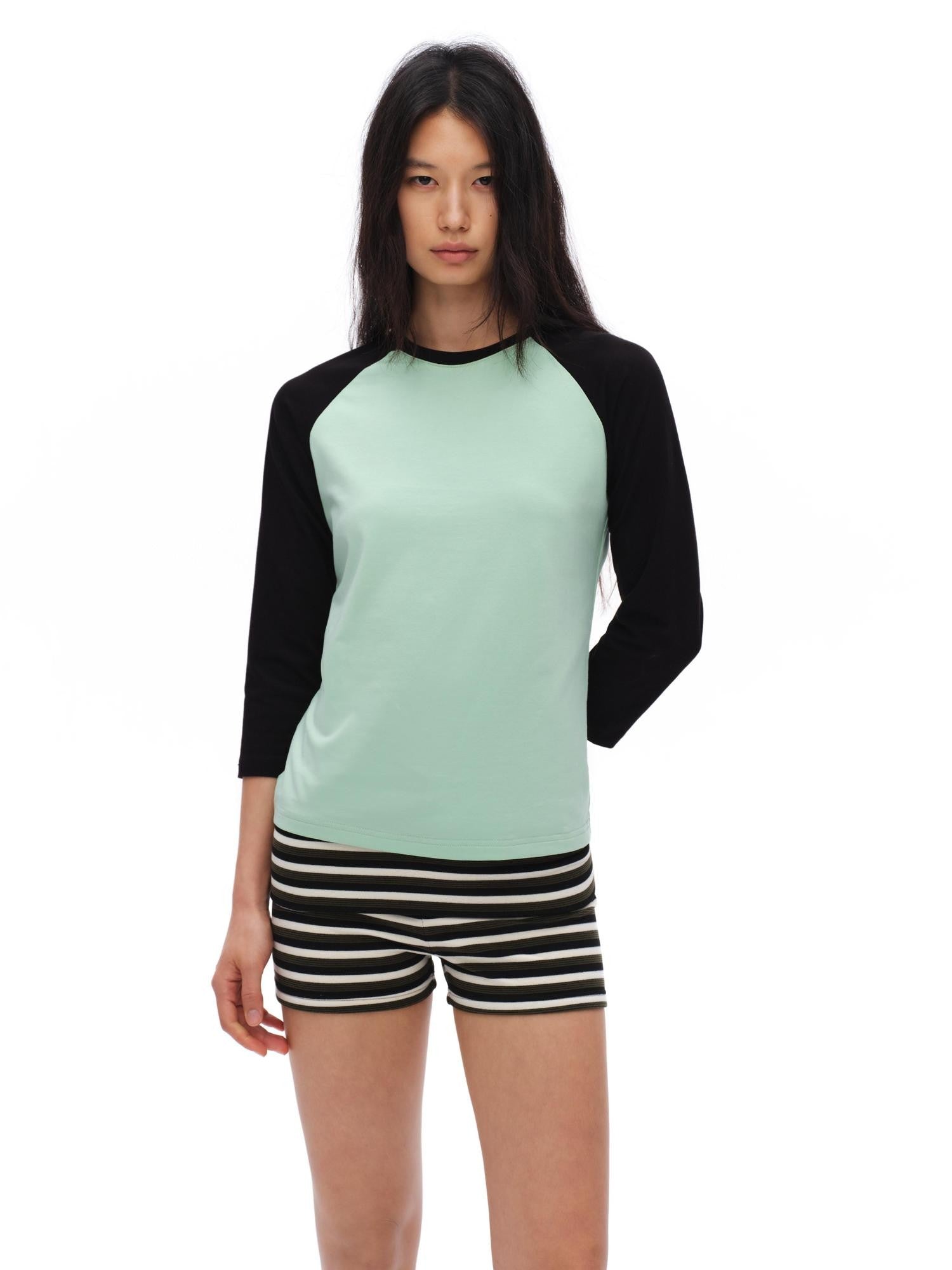 oinimi Sea Salt Mint Colorblock Raglan Women&