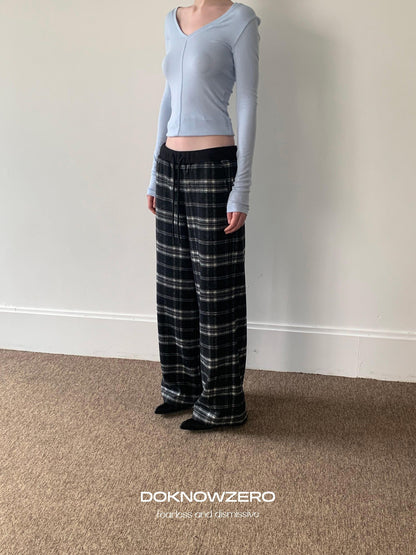 DKZ OFFICIAL Black Plaid Pockets Women&