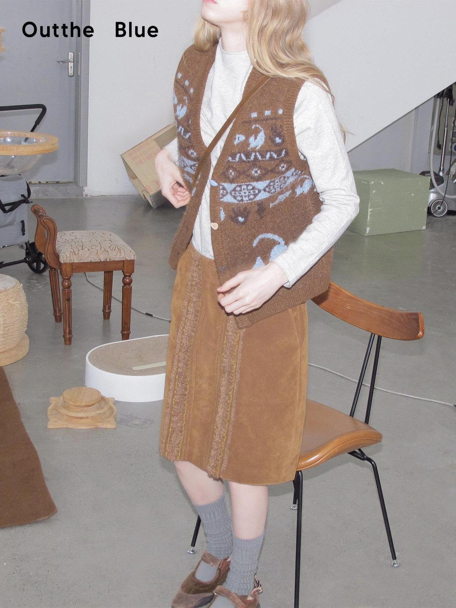OuttheBlue Recycled Green Fiber Animal Print Commuter Style Women Cardigan Tank Tops