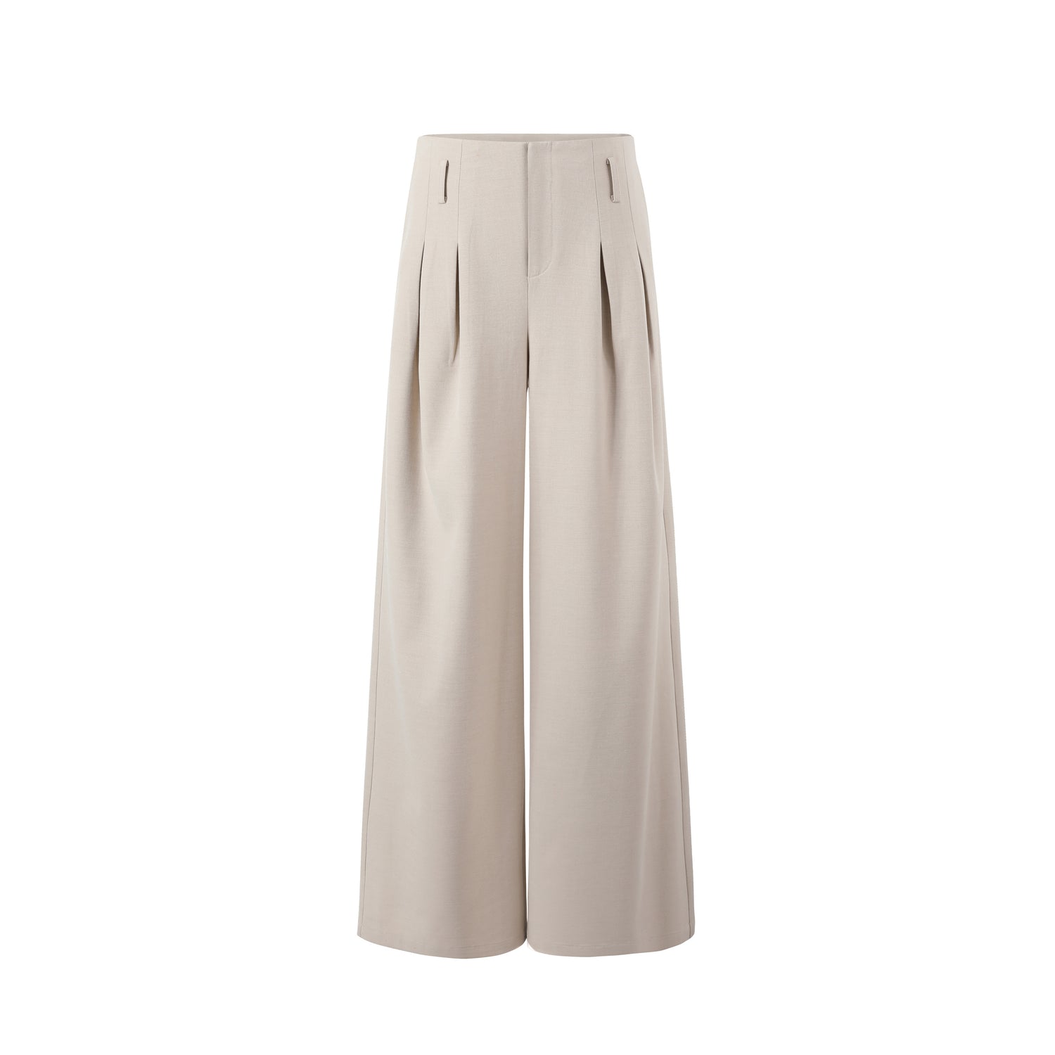 7Shiftin Comfort Stretch Natural Waist Casual Straight Hem Women Khaki Wide Leg Pants