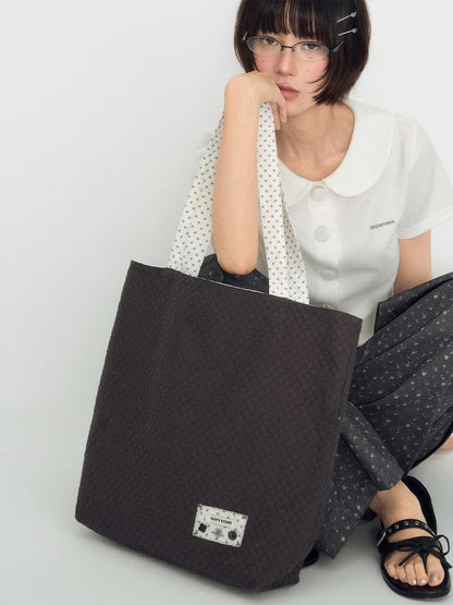 NAPSNAPS Reversible Vintage Boxy Polka Dot Embroidered Women&