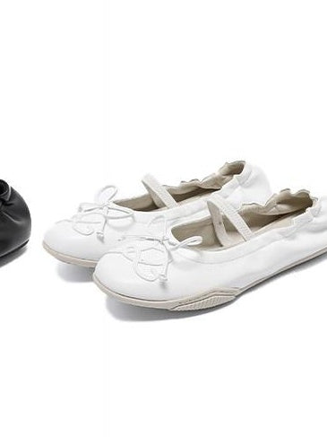 RUN TO THE FUTURE Cushioned Lambskin Casual Round Toe Microfiber Upper Rubber Sole Flats
