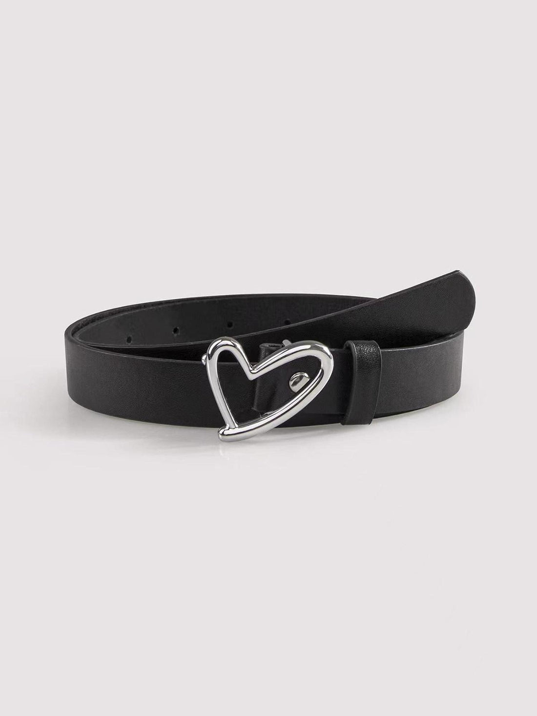 7Shiftin Soft Pu Black Minimalist Versatile Young Women Single Loop Waist Belts