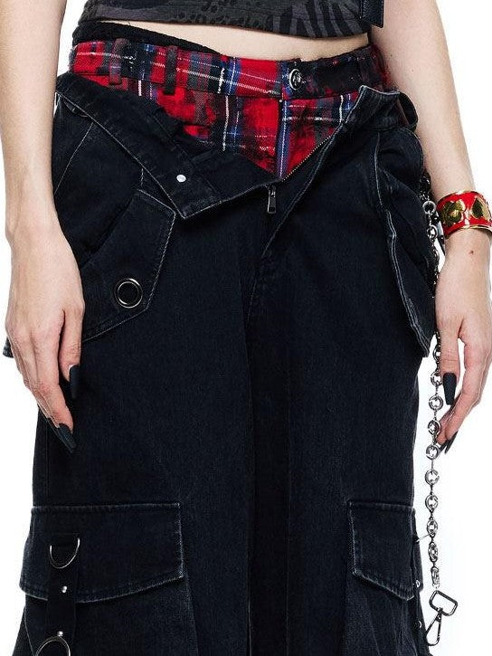 24ans Ombre Print Faux Rhinestone Embellished Women&