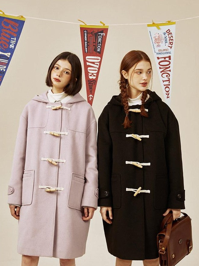 NAPSNAPS Retro Hooded Toggle Padded Women&