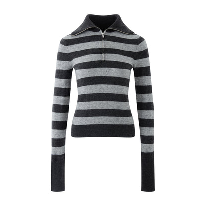RUN_TO_THE_FUTURE_Vintage_Slim_Fit_Wool_Striped_Pullover_Office_Commuter_Women_Sweaters_MISSTT