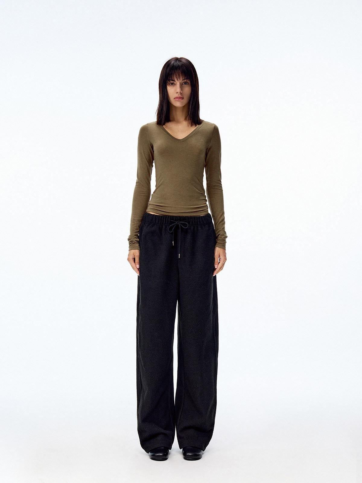 Northbutsouth Tricolor V-neck High Stretch Slim Women&