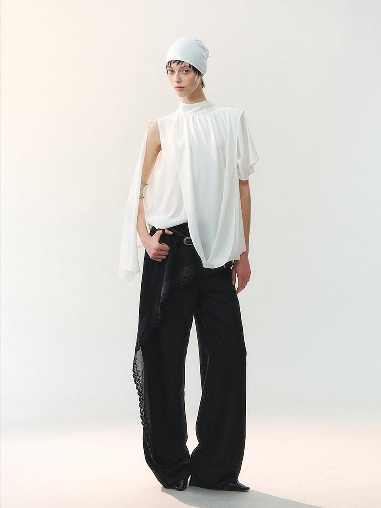 AnnoMundi Night Shadow Airy Draped Asymmetrical Layered Sheer Women&