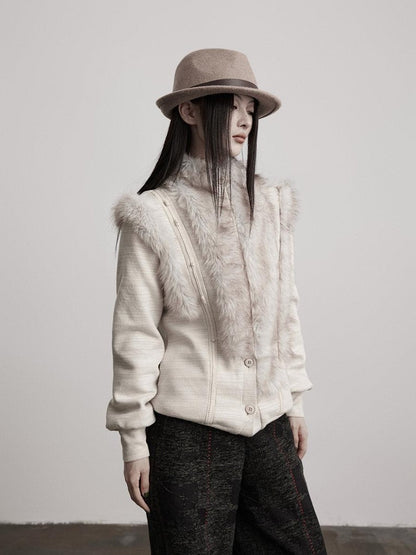 INDULGE Warm Oversized Dark Gothic Button Long Sleeve Women Poly Viscose Casual Jackets