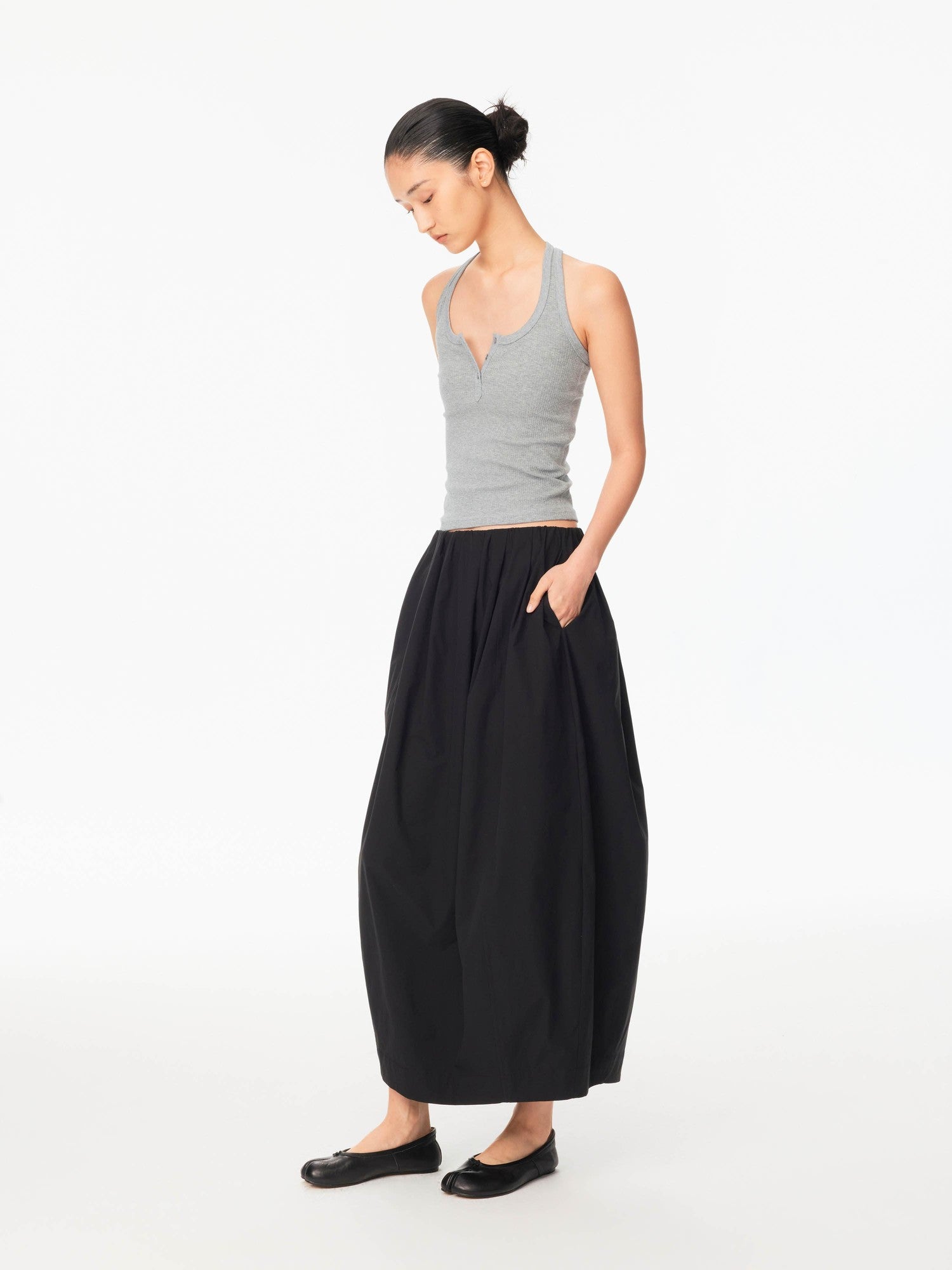 Northbutsouth Ribbed Slim Fit Multi Button Racerback Women&