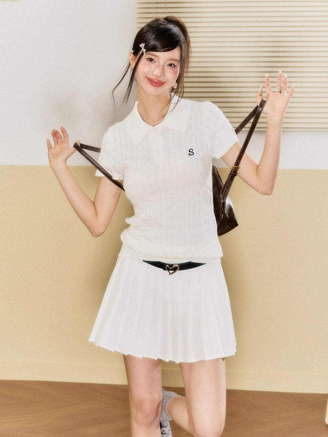 7Shiftin Soft Pu Black Minimalist Versatile Young Women Single Loop Waist Belts