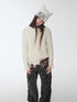 1JINN STUDIO 3d Cable Oversized Fringe Drop Shoulder Women&
