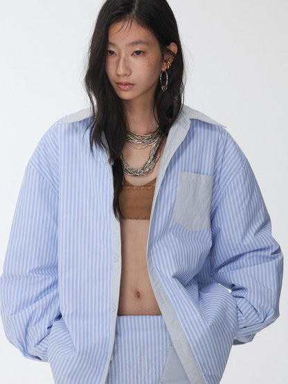 1JINN STUDIO 3d Embroidered Striped Contrast Women&