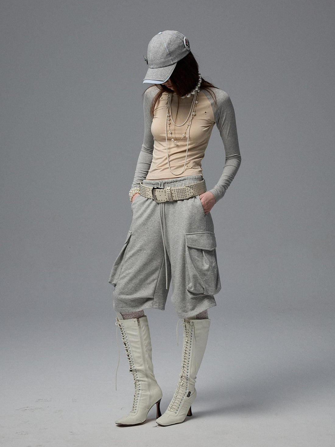 1JINN STUDIO 3d Pleated Hooded Women&