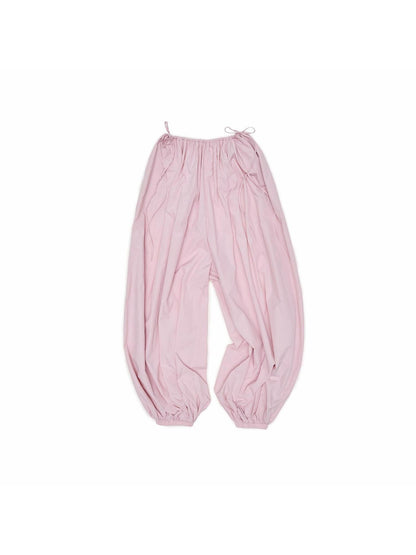 1JINN STUDIO Airy Solid Loose Oversized Lantern Cuffed Balloon Women&