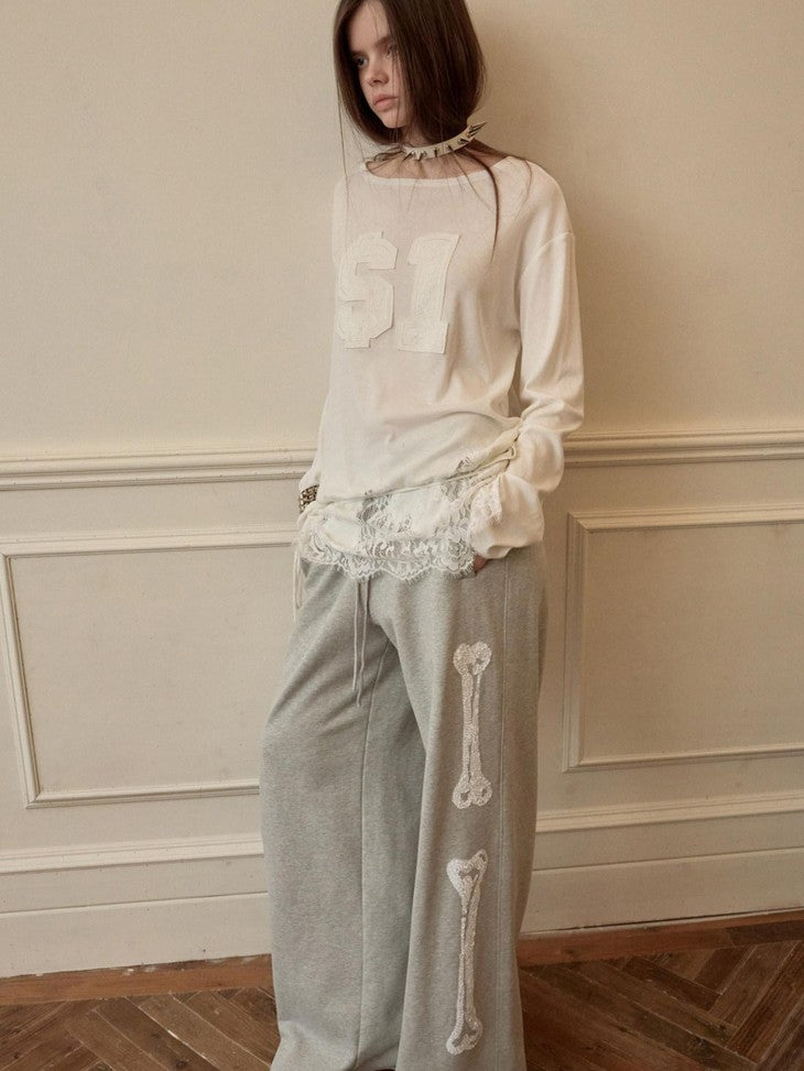 1JINN STUDIO American Applique Embroidery Lace Hem Tie Waist Women&