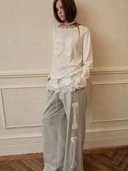 1JINN STUDIO American Applique Embroidery Lace Hem Tie Waist Women&