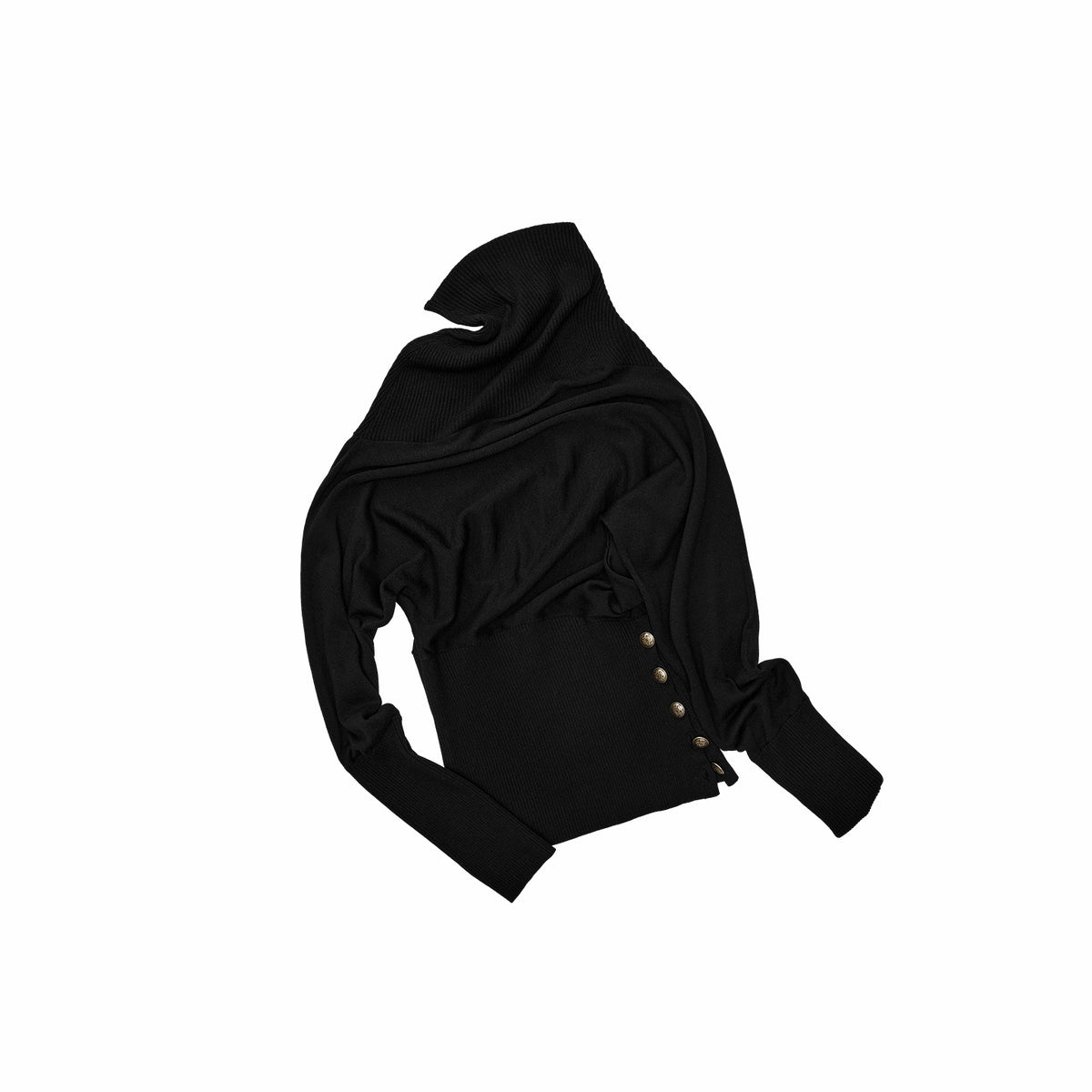 1JINN_STUDIO_Asymmetric_Batwing_Sleeve_Waist_Fitted_Cashmere_Women&