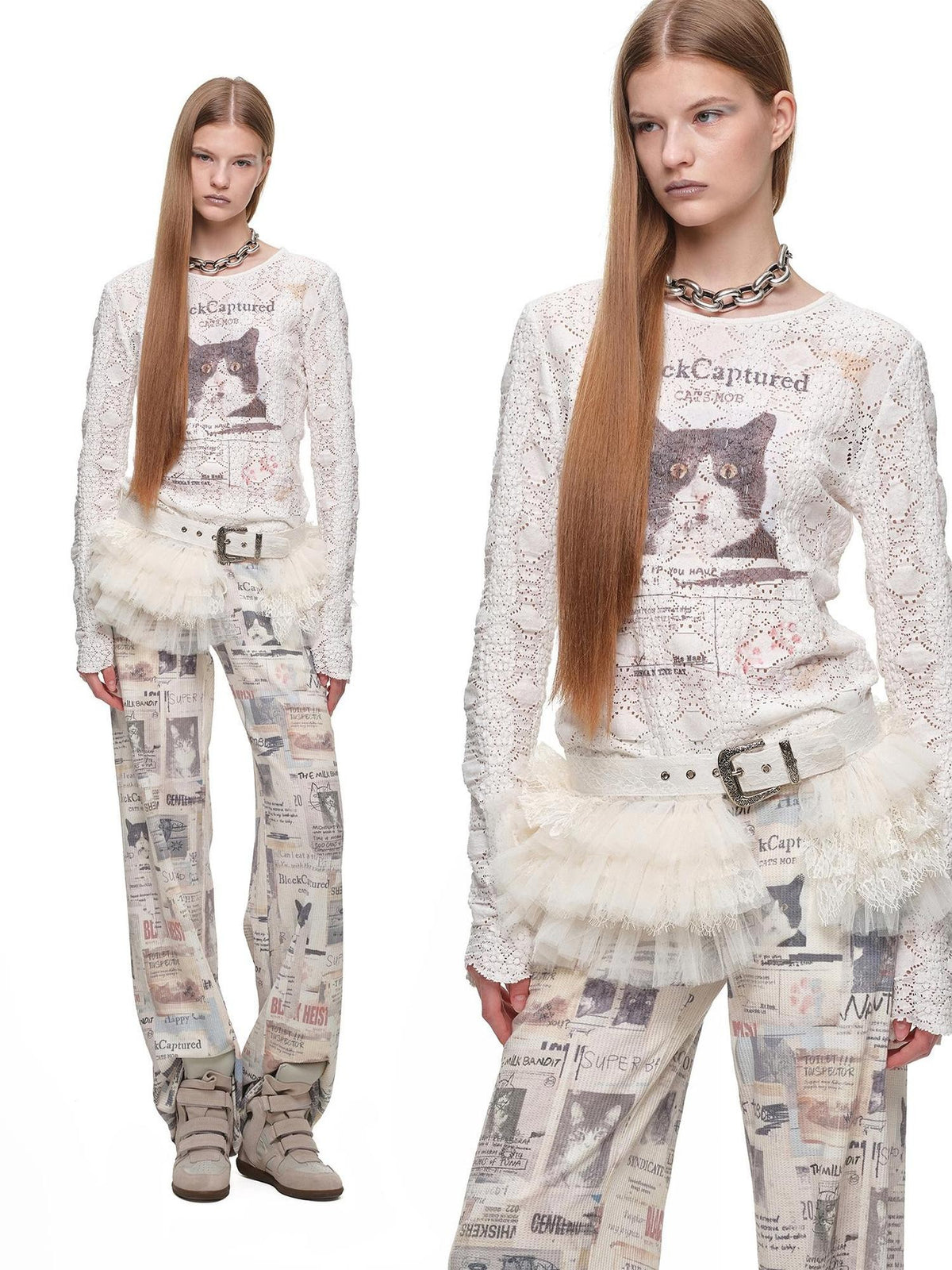 1JINN STUDIO Asymmetric Loose Fit Long Sleeve Women&