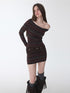 1JINN STUDIO Asymmetrical Bardot Bodycon Women&