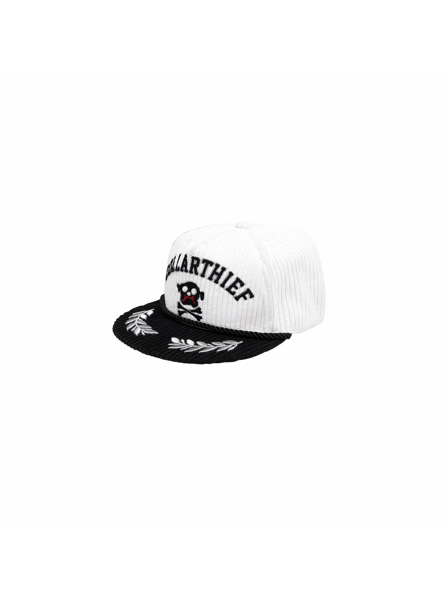 1JINN STUDIO Black White Embroidered Flat Brim Women&