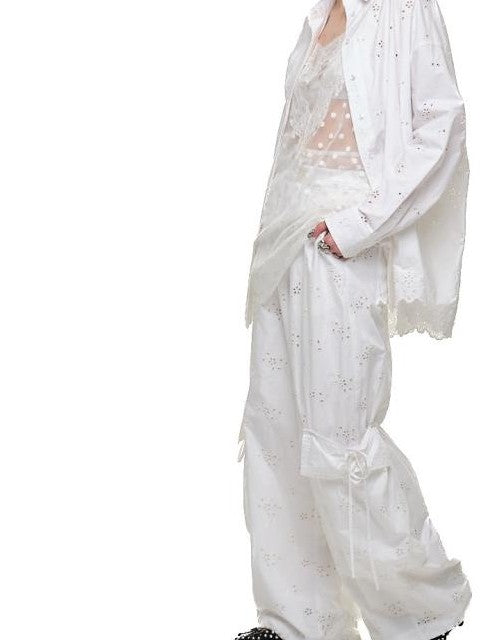 1JINN STUDIO Boxy Large Pocket Striped Jacquard Cargo Women&