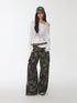 1JINN STUDIO Camo Vintage Washed Utility Multi Pocket Women&