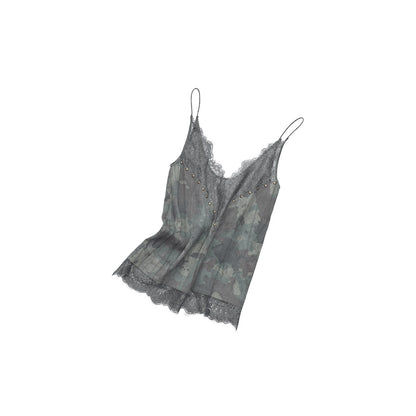1JINN_STUDIO_Camouflage_Lace_Patchwork_Rhinestone_V-neck_Women&