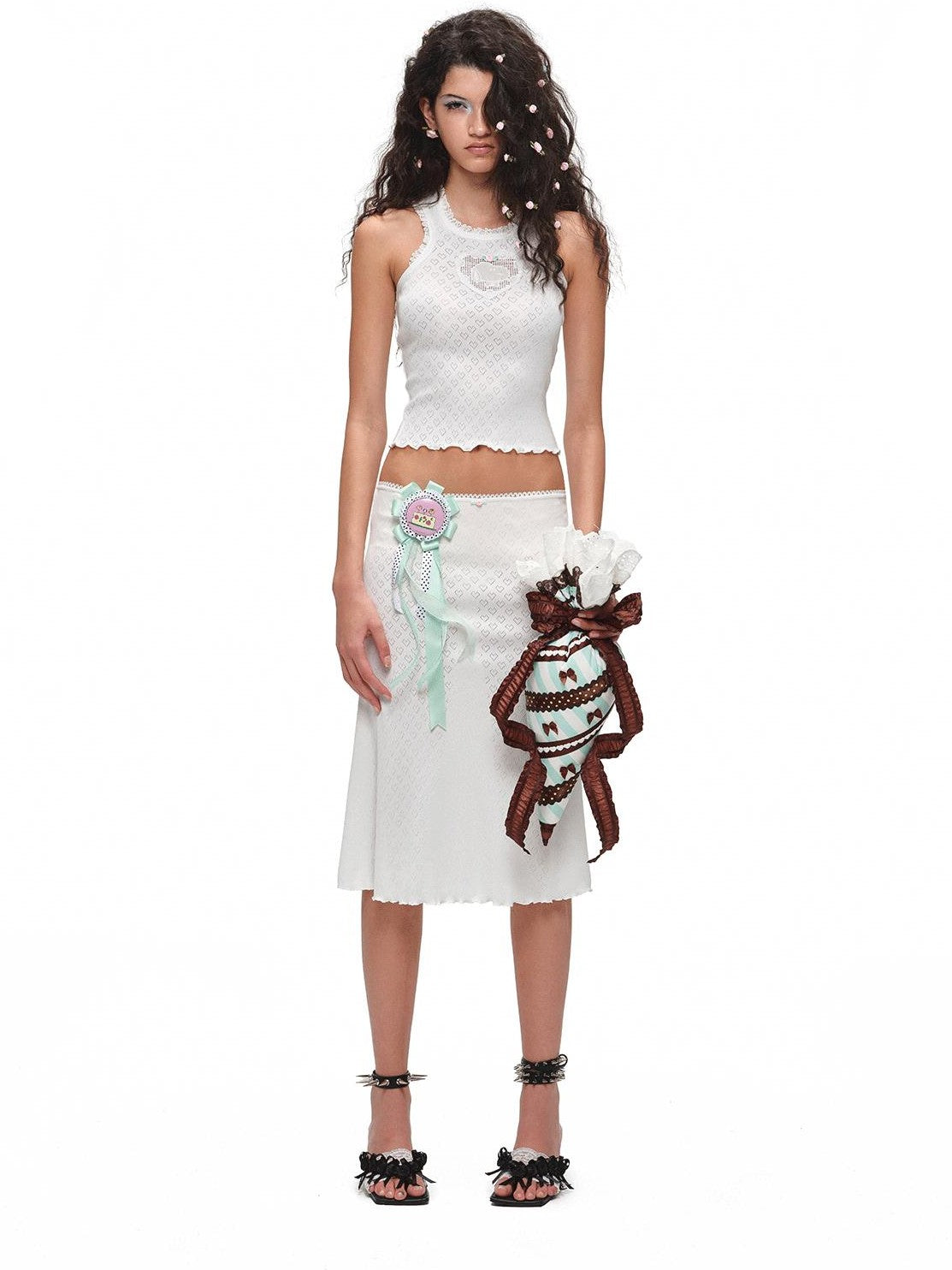 1JINN STUDIO Cartoon Jacquard Knit Vest Women&