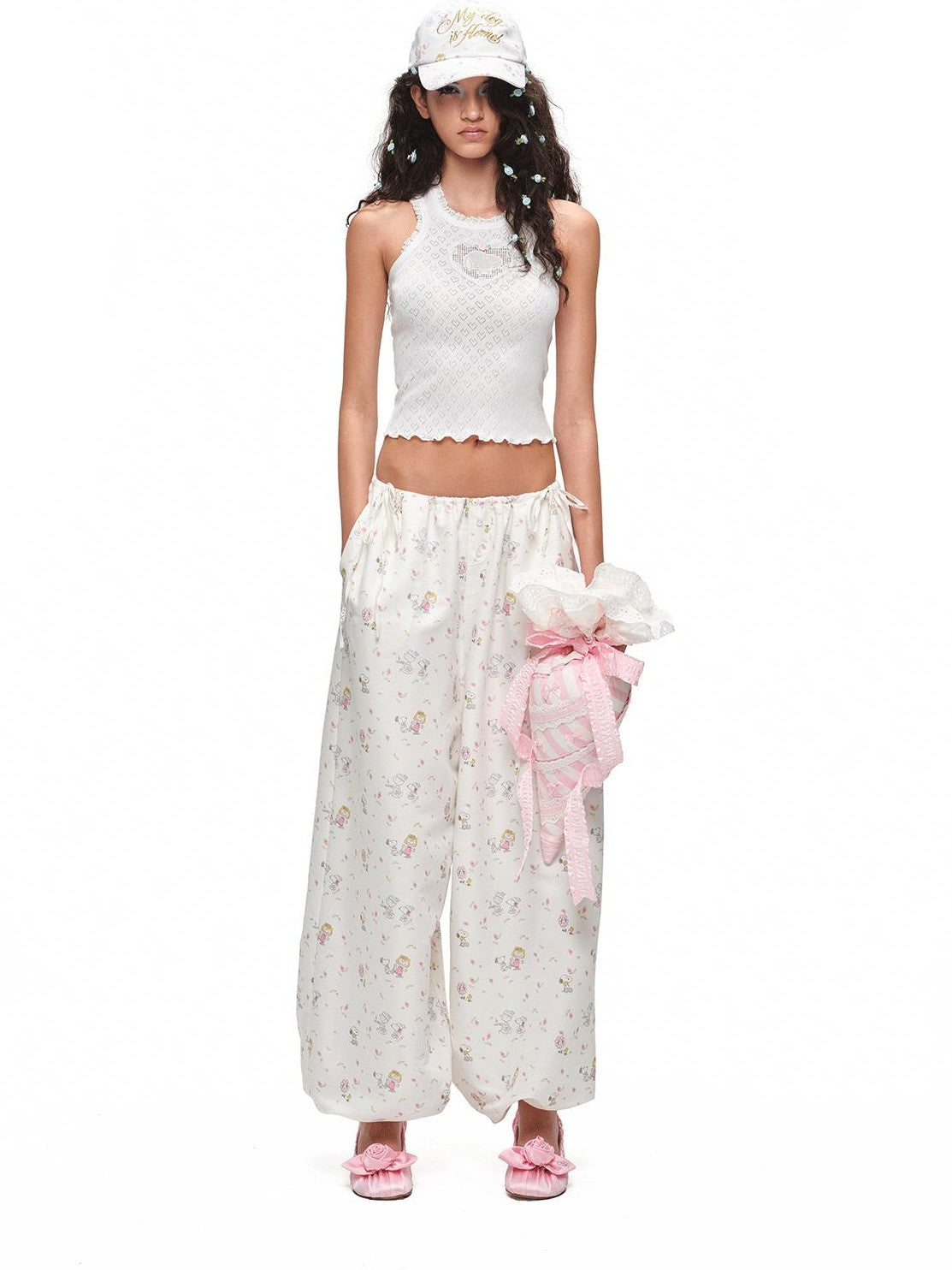 1JINN STUDIO Cartoon Jacquard Knit Vest Women&