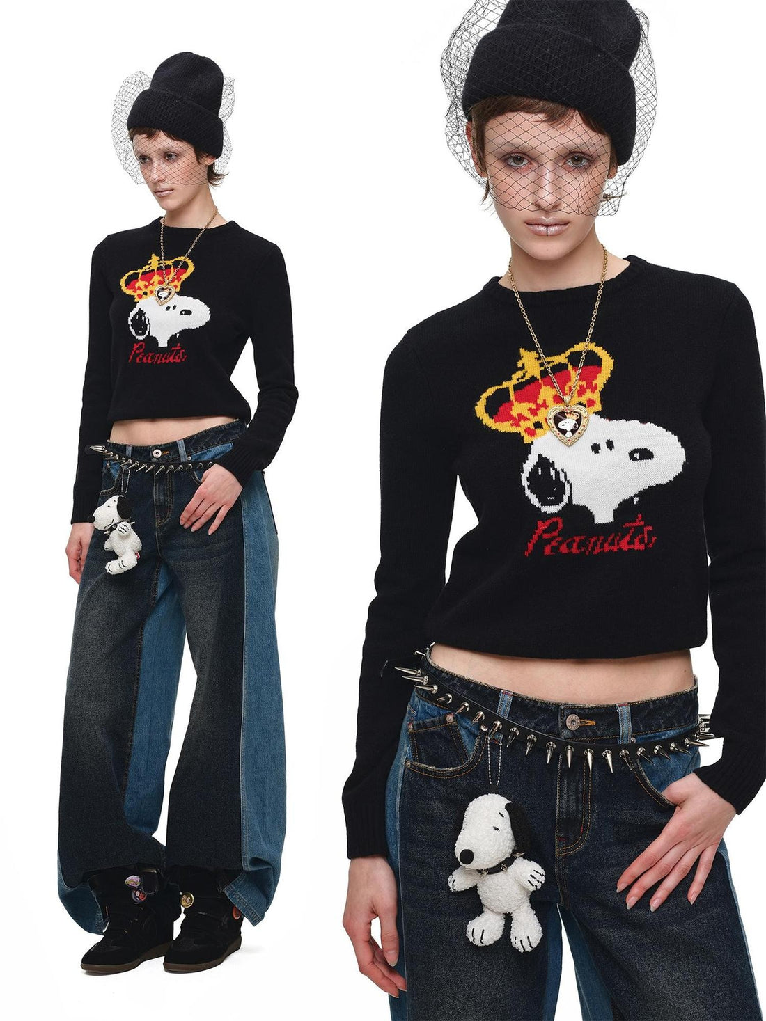1JINN STUDIO Cartoon Jacquard Pure Wool Women&