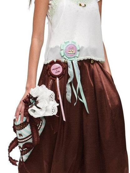 1JINN STUDIO Cartoon Printed Ribbon Badge Multiuse Women&