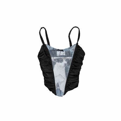 1JINN_STUDIO_Cat_And_Dog_Print_Slim_Herringbone_Splice_Women&