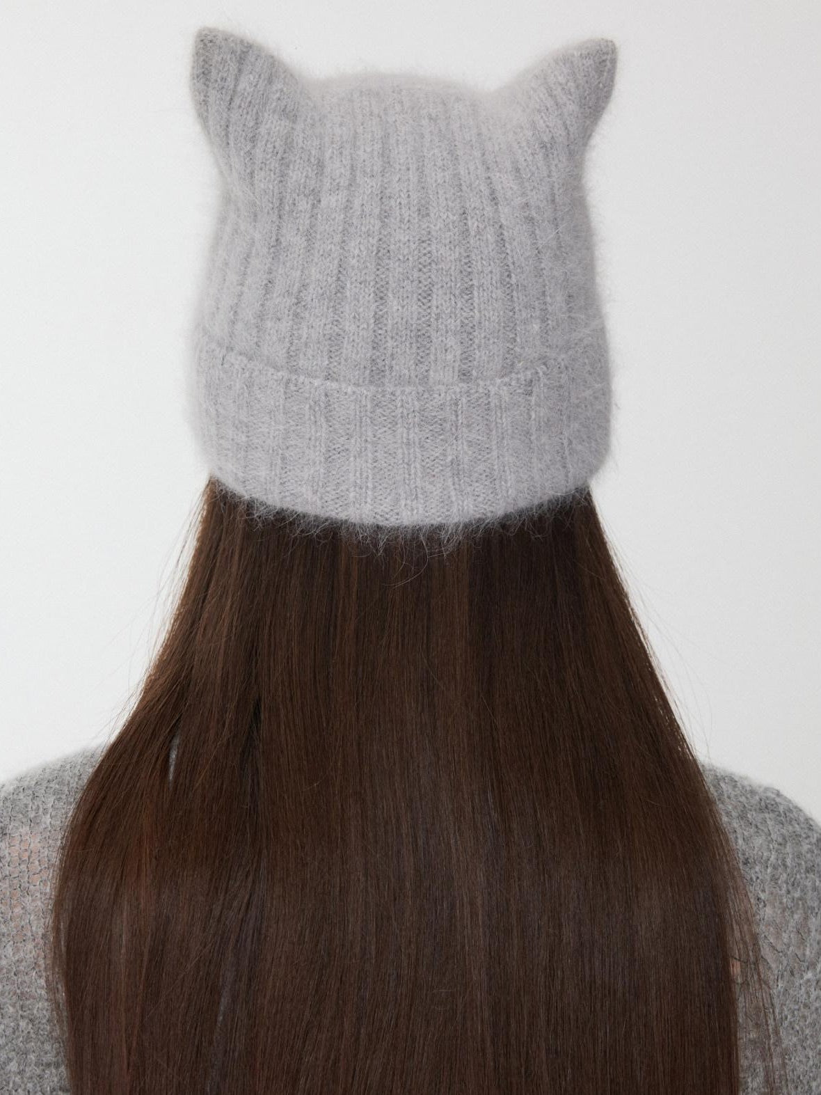 1JINN STUDIO Cat Ear Hand Sewn Label Solid Color Women&